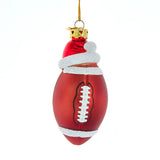 Football W/Santa Hat Ornament