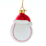 Baseball W/Santa Hat Ornament