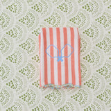 Scallop Tennis Towel Paddles on Azalea Stripe