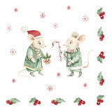 Winter Mice Bev Napkin