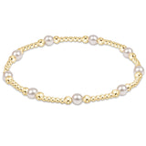 Classic Purpose Pattern 4mm Bracelet Pearl