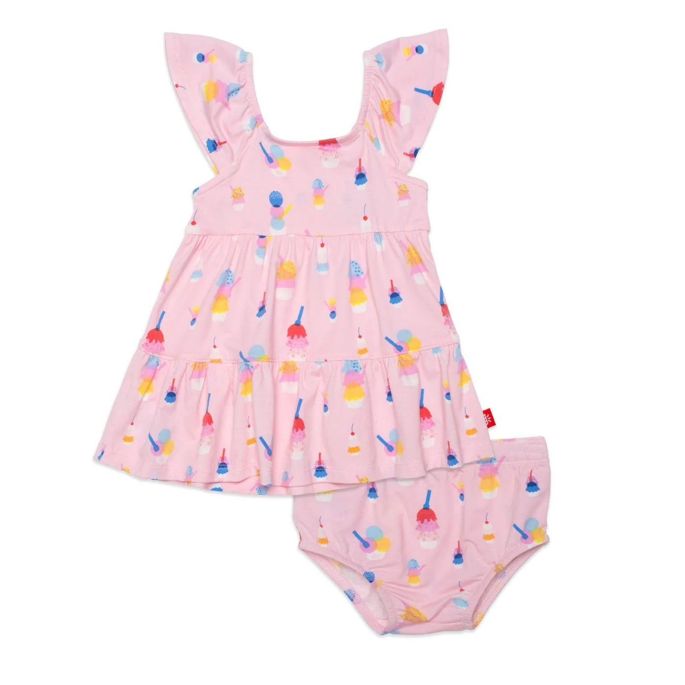 Pink Sundae Funday Baby Dress Set