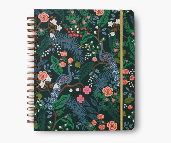 2024 Peacock 17 month Hardcover Spiral Planner
