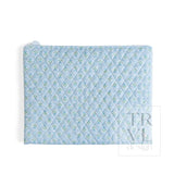 Petite Fleur Blue Quilted Laptop Sleeve