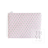 Petite Fleur Pink Quilted Laptop Sleeve