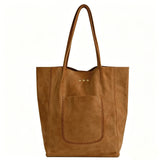 Brown Dawn Suede Carryall Tote