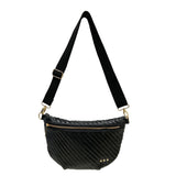 Black Diagonal Woven Westlyn Bum Bag