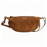 Brown Suede Netty Crossbody