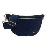 Suede Navy Suede Westlyn Woven Bum Bag