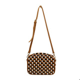 Tri-Color Woven Willow Camera Crossbody Bag