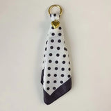 Black Polka Dot Etta Scarf Bag Charm
