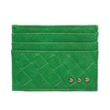 Emerald Mariah Woven Small Card Holder Wallet