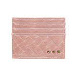 Dusty Rose Pink Mariah Woven Small Card Holder