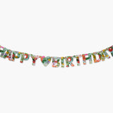 Garden Party Happy Birthday Banner