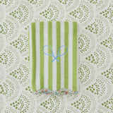 Scallop Tennis Towel Rackets on Lawn Stripe