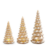Lighted Antiqued Champagne Trees