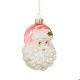 Pink Santa Head Ornament