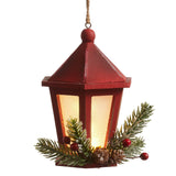 Lighted Red Lantern Ornament