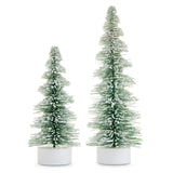Sage Green Snowy Spiral Sisal Trees