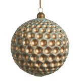Distressed Copper Finish Ball Ornament