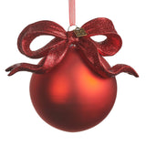 Red Ribbon Ball Ornament