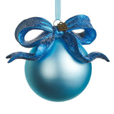 Blue Ribbon Ball Ornament