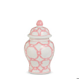 Pink and White Pattern Ginger Jar