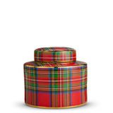 Tartan Plaid Decorative Jar