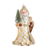 Gold Santa Ornament