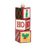 Vintage Christmas Block Stacked Ornament