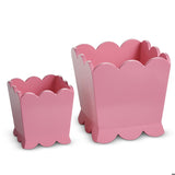 Pink Scalloped Planter