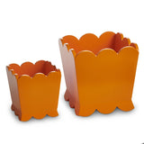 Orange Scalloped Planters