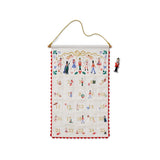 Nutcracker Embroidered Hanging Advent Calendar