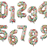 Garden Party Numbered Foil Balloon