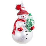 Snowman with Ginger Jar Ornament