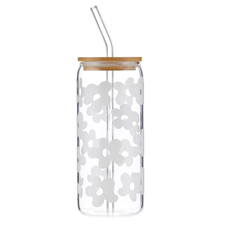 Cold Brew Tumbler-White Floral