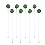 Green Jingle Bell Stir Sticks