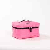 All Aboard Train Case Pop Pink Box Quilted