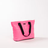 Layover Tote Pop Pink Box Quilted