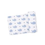 Bubbly Sailor Whales Blue Swaddle Blanket