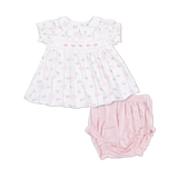 Dainty Buds and Bows Smocked Dress Set