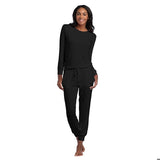 Dream Jersey Crew Neck Black Lounge Set
