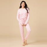 Pink Hearts Dream Jersey Crew Neck Lounge Set
