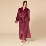Serenity Shear Cherry Cola Mink Wrap Robe