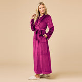 Serenity Shear Magenta Mink Wrap Robe