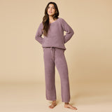 Waffle Marshmallow Driftwood Boatneck with Long Pant