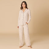 Aria - Slim Notch Collar PJ Set w/ Driftwood Trim