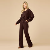 AirThermal Espresso Knit V-Neck with Long Pant