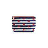 Navy Morgan Stars Large Zip Pouch