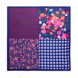 Navy Floral Square Scarf